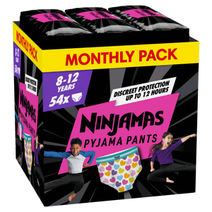 Pampers Ninjamas Pyjama Pants Srdíčka, měsíční balení 54 ks