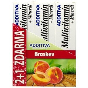Additiva Sada MM 2+1 broskev šumivé tbl. 3 x 20 šumivých tablet