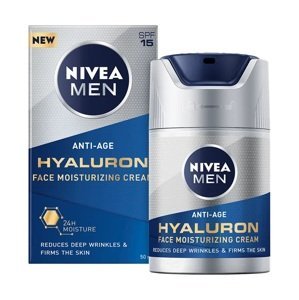 Nivea Hydratační krém proti vráskám Hyaluron SPF 15 pro muže, 50 ml