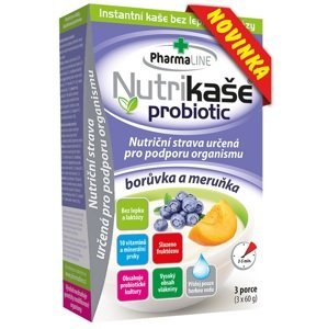 Nutrikaša probiotic borůvky a meruňky, 3 x 60 g