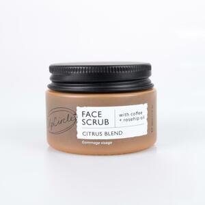 UpCircle Beauty Pleťový scrub citrus a káva + šípkový olej - mini 30 ml