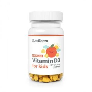 GymBeam Vitamín D3 pro děti 120 cucacích tablet