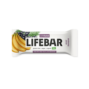 LifeFood Lifebar tyčinka acai s banánem RAW BIO 40 g