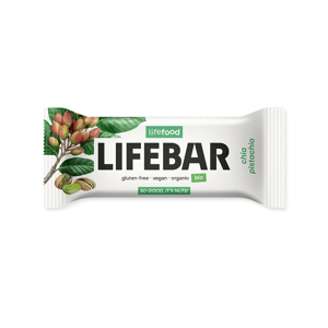 LifeFood Lifebar tyčinka pistáciová s chia RAW BIO 40 g