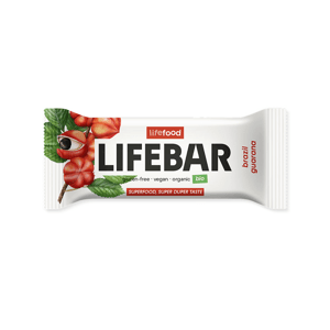 LifeFood Lifebar tyčinka s guaranou a para ořechy BIO 40 g