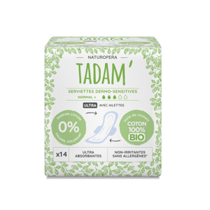 Tadam Dermo sensitivní vložky z BIO bavlny normal + 14 ks
