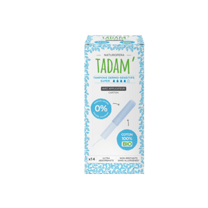 Tadam Dermo sensitivní tampony z BIO bavlny s aplikátorem super 16 ks