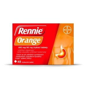 Rennie Orange 680 mg/80 mg 48 žvýkacích tablet