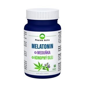 Pharma Activ Melatonin Meduňka Konopný olej 60 tobolek