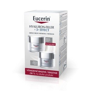 Eucerin Hyaluron-Filler + 3x Effect denní + noční krém 2x50 ml