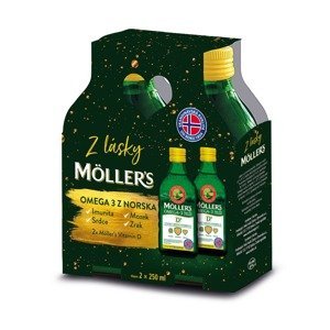 Mollers Omega 3 D+ dárkové balení 2x250 ml