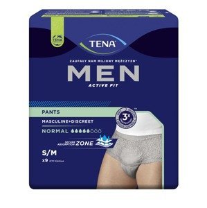 Tena Men Pants Normal S/M inkontinenční kalhotky šedé 9 ks
