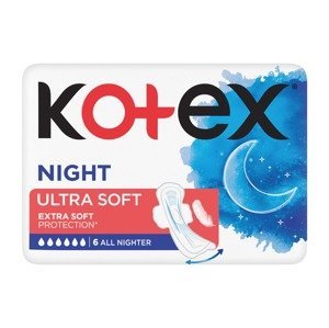 Kotex Ultra Soft Night vložky 6 ks