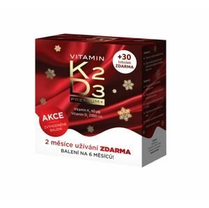 Biomin Vitamin K2 + D3 Premim vánoční balení 90 tobolek