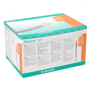 B.BRAUN Omnican 100 1 ml inzulinová stříkačka 0,3x 12 mm 100 ks