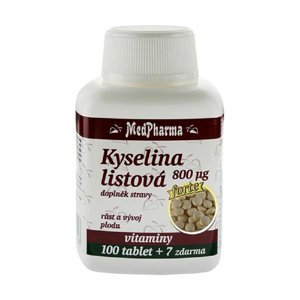 MEDPHARMA Kyselina listová 800 mg 107 tablet