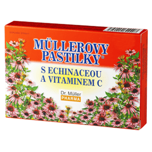 DR. MÜLLER Müllerovy pastilky s echinaceou a vitaminem C 24 pastilek