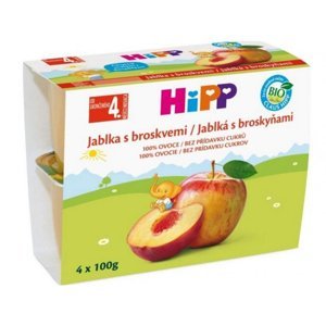 HIPP Ovoce 100% Jablka s broskvemi BIO 4 x 100 g