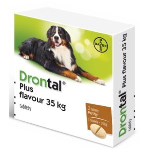 DRONTAL flavour pro psy nad 35 kg a.u.v. 2 tablety