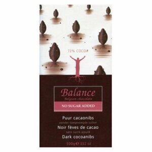 BALANCE 72% hořká čokoláda s kakaovými boby bez přidaného cukru 100 g