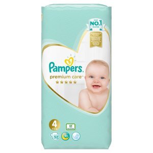 PAMPERS Premium care vel. 4, 9 - 14 kg 52 ks