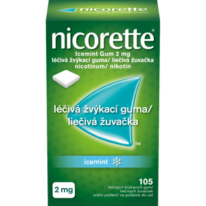 NICORETTE Icemint 2 mg Léčivá žvýkací guma 105 kusů
