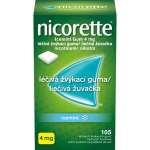 NICORETTE Icemint 4 mg Léčivá žvýkací guma 105 kusů