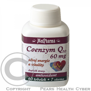 MEDPHARMA Coenzym Q10 60 mg + vitamin E 67 tobolek