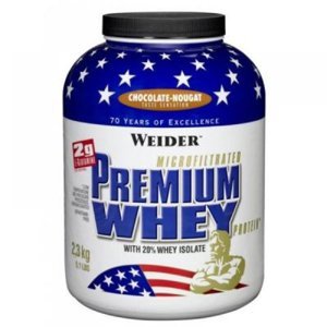 Premium Whey, syrovátkový protein, Weider, 2300 g - Vanilka-Karamel