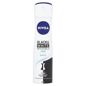 NIVEA  Black & White Invisible Pure Sprej antiperspirant 150 ml
