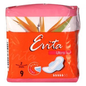 EVITA Softiplait hygienické vložky s křidélky Ultra 9 ks