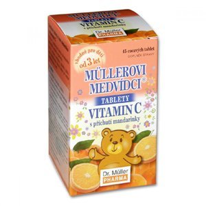 DR. MÜLLER Müllerovi medvídci s vitaminem C s příchutí mandarinky 45 tablet