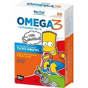 REVITAL The Simpsons Revital Omega 3 + vitaminy D3 a E 60 kapslí