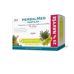 DR. WEISS HerbalMed pastilky Islandský lišejník + tymián + vitamín C 24+6 pastilek