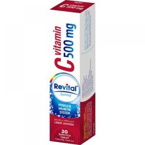 REVITAL Vitamin C 500 mg Lesní jahoda 20 šumivých tablet