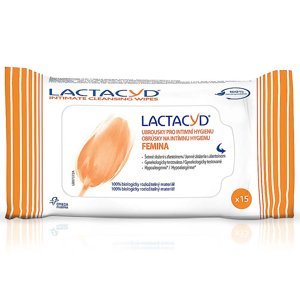 LACTACYD Femina ubrousky pro intimní hygienu 15 kusů