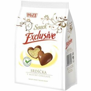 POEX Exclusive srdíčka v mléčné čokoládě bez lepku 90 g