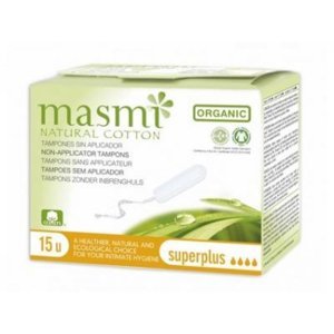 MASMI Tampony z organické bavlny, Super Plus, 15 ks