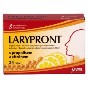 FAVEA Larypront s propolisem a citrónem 24 tablet