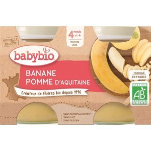 BABYBIO Jablko s banánem 2x130 g