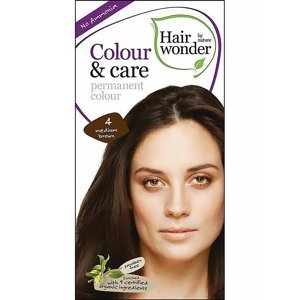HAIRWONDER Dlouhotrvající barva na vlasy 4 Středně hnědá BIO 100 ml
