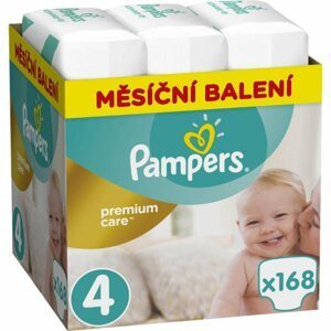 PAMPERS Premium Care měsíční balení 4 MAXI 9-14 kg 168 kusů