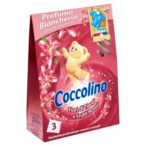 COCCOLINO vonné sáčky Fiori di Tiaré e Frutti Rossi 3 ks