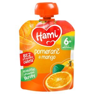 HAMI Ovocná kapsička Pomeranč a mango od 6.měsíce 90 g