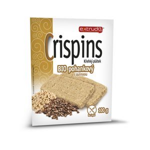 EXTRUDO Cereální křehký chléb Crispins BIO pohankový s quinoou bez lepku 2x50 g