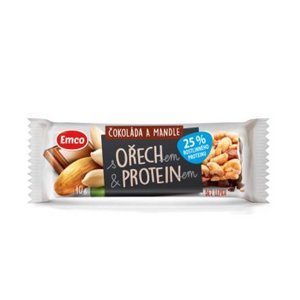 EMCO Tyčinka s ořechem a proteinem Čokoláda a mandle 40 g