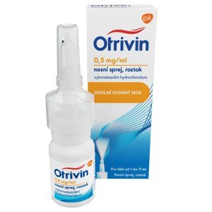 OTRIVIN 0,5 mg/ml nosní sprej s dávkovačem 1 x 10 ml