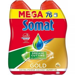 SOMAT Gel do myčky Excellence Gel Anti-Grease Mega 2x 684ml 76 dávek
