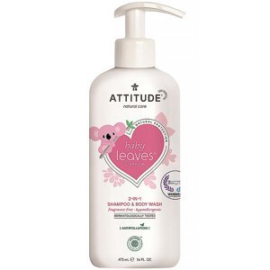 ATTITUDE Baby leaves dětské tělové mýdlo a šampon 2 v 1 bez vůně 473 ml