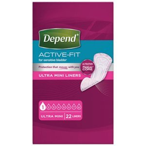 DEPEND Active-Fit ultra mini inkontinenční vložky 1 kapka 22 kusů